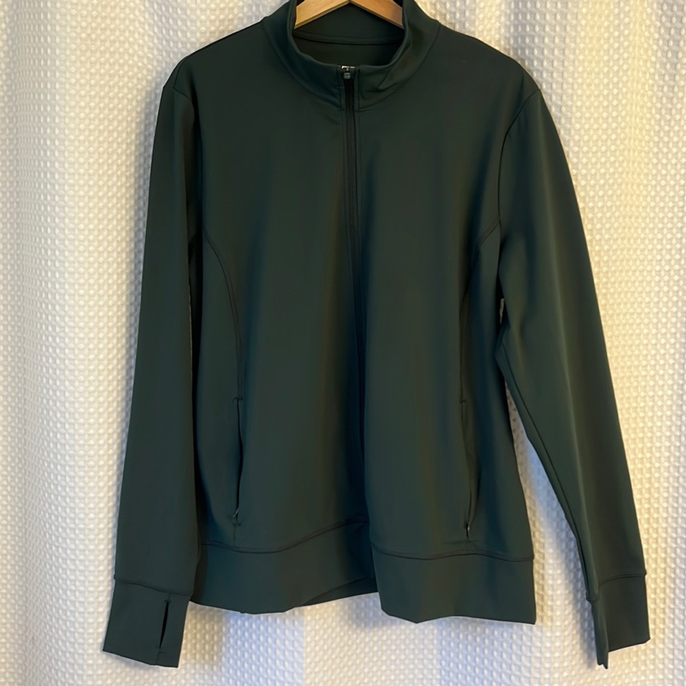 Lole forest green zip-up jacket